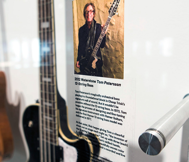 Newly added to the Rick's Picks exhibit, Tom Petersson's 2012 Waterstone 12-String Bass